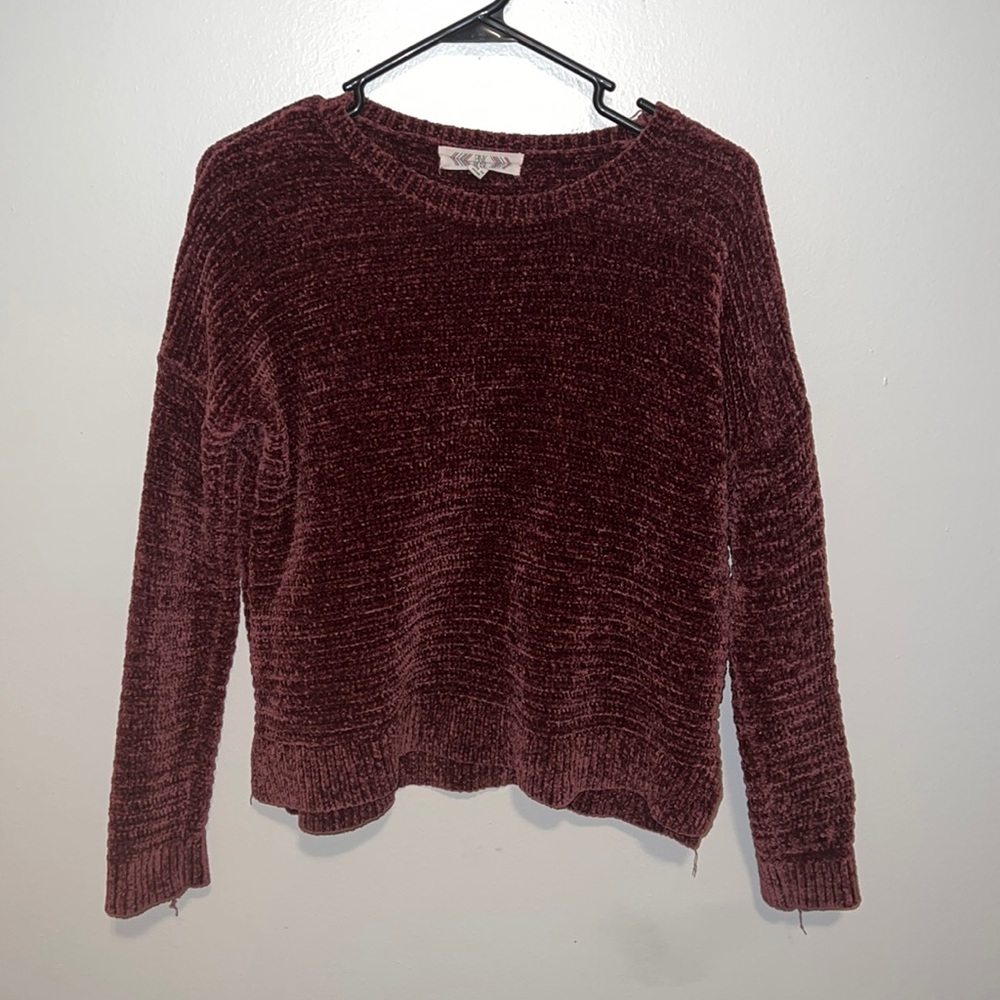 Burgundy Sweater slightly worn